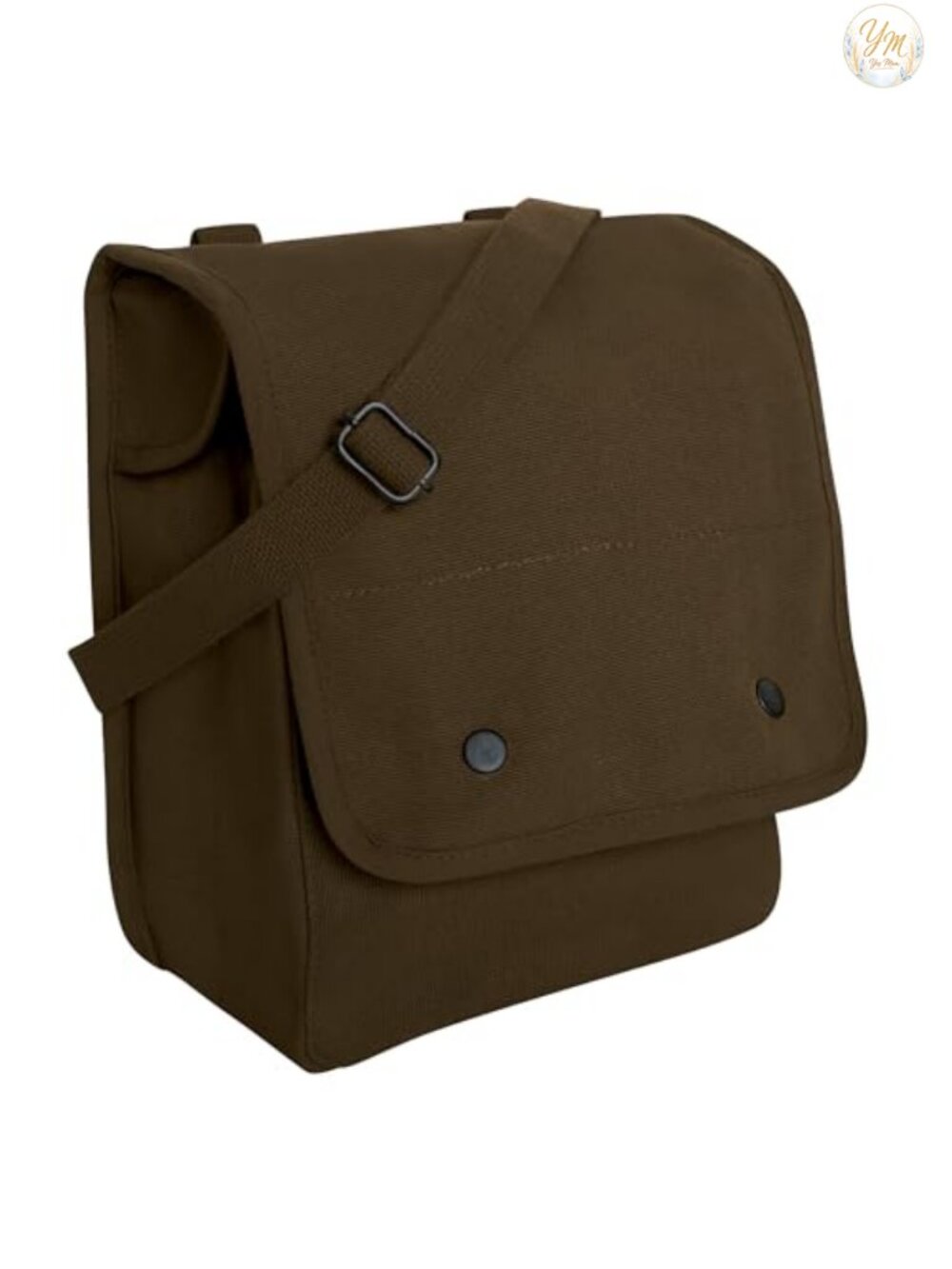 Canvas Map Case Shoulder Bag with Organizer Pocket, Crossbody Adjustable Strap